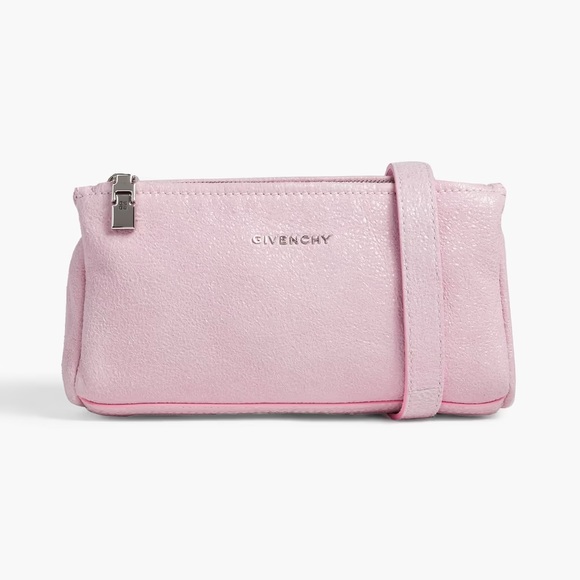 New Givenchy Pandora mini pink crackled leather bag with a shoulder strap - Picture 15 of 17